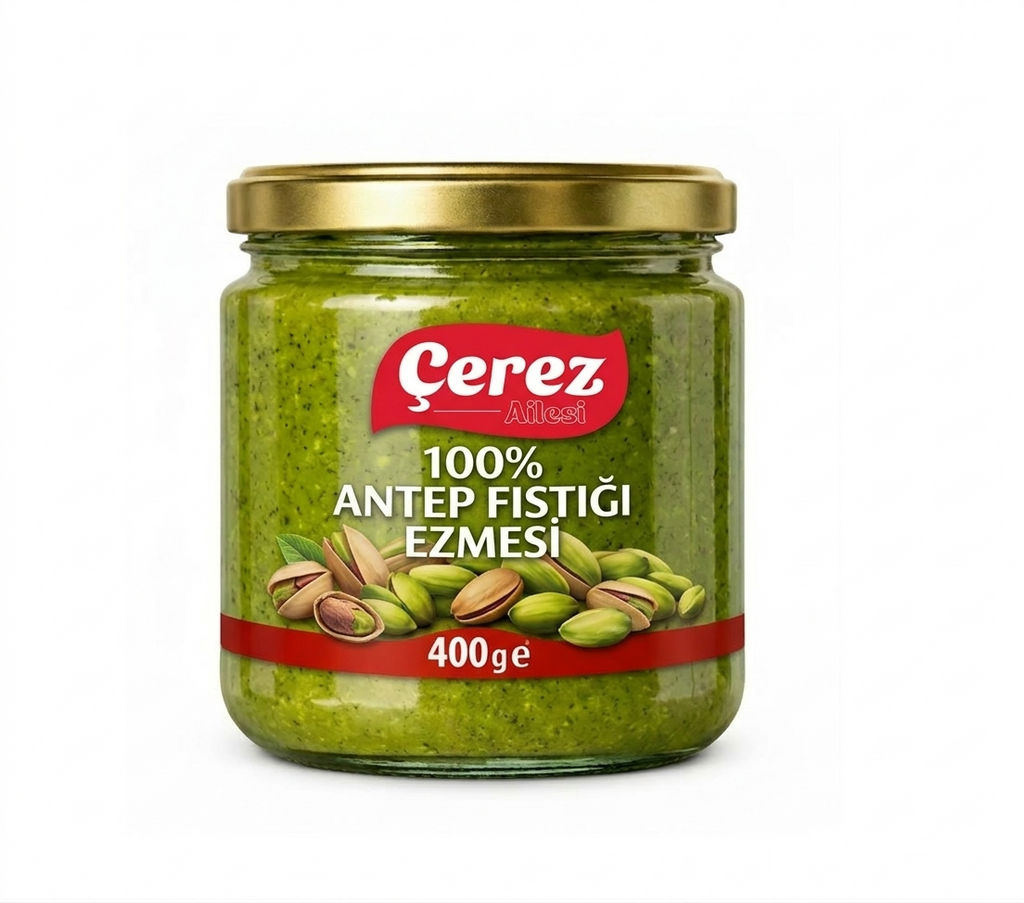 SÜRÜLEBİLİR %100 ANTEP FISTIĞI EZMESİ 400 Gram